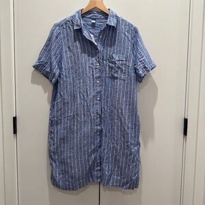 Old Navy Linen Blend Shirt Dress NWT